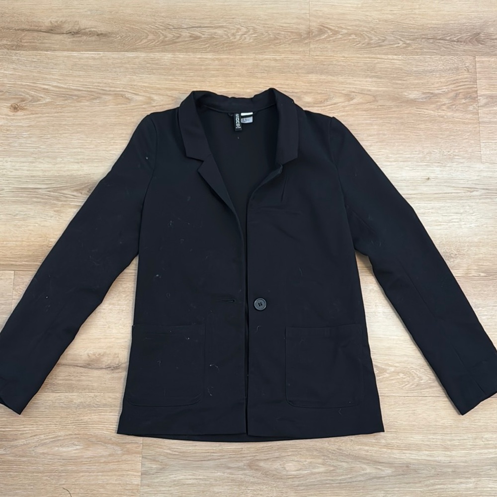Divided Black Blazer Classic Tailored Suit Jacket